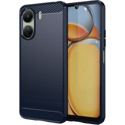 HappyCase Θήκη Σιλικόνης Brushed - Xiaomi Redmi 13C 4G / Poco C65 - Blue (8719246441202)