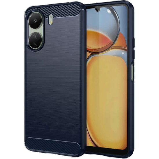 HappyCase Θήκη Σιλικόνης Brushed - Xiaomi Redmi 13C 4G / Poco C65 - Blue (8719246441202)