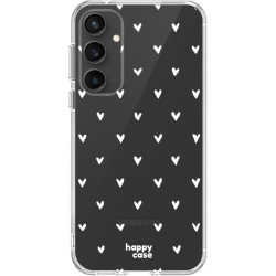 HappyCase Διάφανη Θήκη Σιλικόνης - Samsung Galaxy S23 FE - Hearts Print (8719246442551)