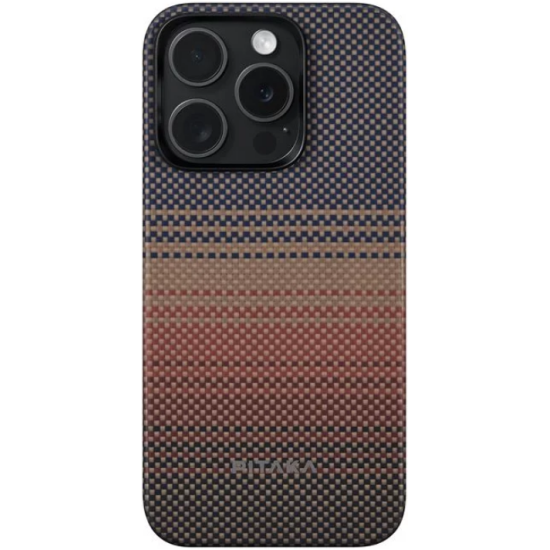 Pitaka Fusion Weaving MagEZ Case 5 - MagSafe Θήκη Aramid Fiber Body - Apple iPhone 15 Pro - 0.75mm - 1500D - Sunset (KI1501SU)