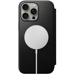 Θήκη iPhone 15 Pro Max Nomad Modern Leather Folio Δερμάτινο Πορτοφόλι με MagSafe - Black (NM01632085)