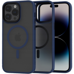 Spacecase Hybrid MagSafe - Σκληρή Ημιδιάφανη Θήκη MagSafe - Apple iPhone 14 Pro Max - Dark Blue (5905719103064)