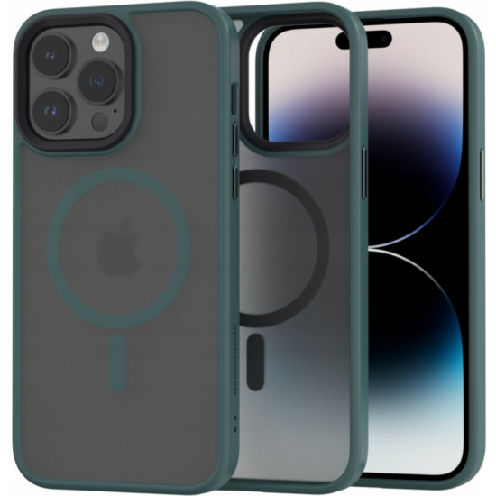Spacecase Hybrid MagSafe - Σκληρή Ημιδιάφανη Θήκη MagSafe - Apple iPhone 14 Pro Max - Dark Green (5905719103071)