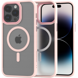 Spacecase Hybrid MagSafe - Σκληρή Ημιδιάφανη Θήκη MagSafe - Apple iPhone 14 Pro Max - Pink (5905719103095)