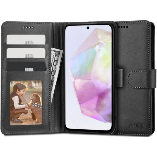 Θήκη Πορτοφόλι - Samsung Galaxy A35 - Tech-Protect Wallet - Black (5906203691906)