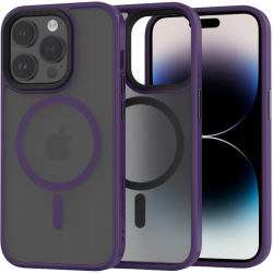 Spacecase Hybrid MagSafe - Σκληρή Ημιδιάφανη Θήκη MagSafe - Apple iPhone 14 Pro - Purple (5905719103026)