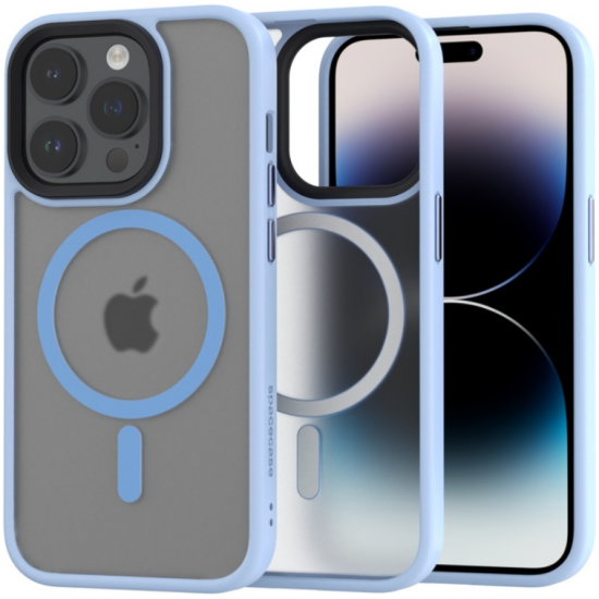 Spacecase Hybrid MagSafe - Σκληρή Ημιδιάφανη Θήκη MagSafe - Apple iPhone 14 Pro - Baby Blue (5905719103040)