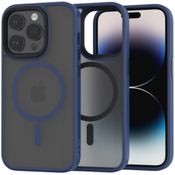 Spacecase Hybrid MagSafe - Σκληρή Ημιδιάφανη Θήκη MagSafe - Apple iPhone 14 Pro - Dark Blue (5905719103002)