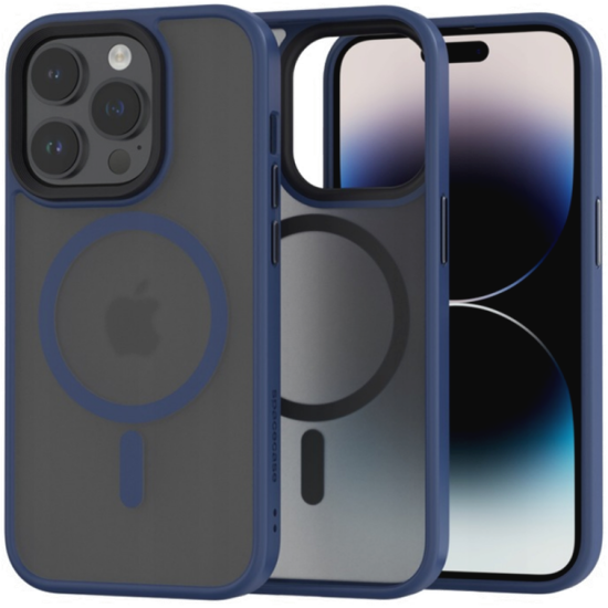 Spacecase Hybrid MagSafe - Σκληρή Ημιδιάφανη Θήκη MagSafe - Apple iPhone 14 Pro - Dark Blue (5905719103002)
