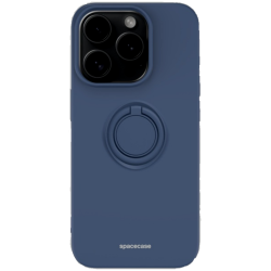 Spacecase Silicone Ring - Θήκη Σιλικόνης με Μεταλλικό Μαγνητικό Ring Holder - Apple iPhone 15 Pro - Blue (5905719103859)