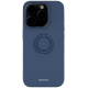 Spacecase Silicone Ring - Θήκη Σιλικόνης με Μεταλλικό Μαγνητικό Ring Holder - Apple iPhone 15 Pro - Blue (5905719103859)