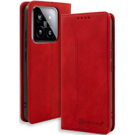 Θήκη Πορτοφόλι - Xiaomi 14 Pro - Bodycell Book Case - Red (5206015073359)