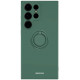 Spacecase Silicone Ring - Θήκη Σιλικόνης με Μεταλλικό Μαγνητικό Ring Holder - Samsung Galaxy S23 Ultra - Dark Green (5905719014322)