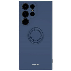 Spacecase Silicone Ring - Θήκη Σιλικόνης με Μεταλλικό Μαγνητικό Ring Holder - Samsung Galaxy S23 Ultra - Blue (5905719014308)