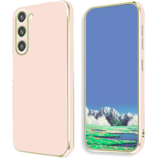 Bodycell Gold Plated - Θήκη Σιλικόνης Samsung Galaxy S23 Plus - Pink (5206015071485)