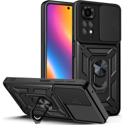 Bodycell Armor Slide - Ανθεκτική Θήκη Xiaomi Redmi Note 11 Pro / Redmi Note 12 Pro 4G με Κάλυμμα για την Κάμερα & Μεταλλικό Ring Holder - Black (5206015072383)