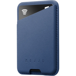 Mujjo Full Leather Magnetic Wallet - Universal Δερμάτινο MagSafe Πορτοφόλι / Θήκη για Κάρτες - Monaco Blue (MUJJO-WA-001-BL)