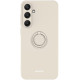 Θήκη Σιλικόνης με Μεταλλικό Μαγνητικό Ring Holder - Samsung Galaxy A55 - Spacecase Silicone Ring - Bone (5905719108793)