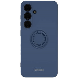Θήκη Σιλικόνης με Μεταλλικό Μαγνητικό Ring Holder - Samsung Galaxy S24 - Spacecase Silicone Ring - Blue (5905719106706)
