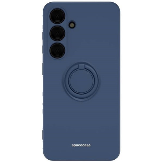 Θήκη Σιλικόνης με Μεταλλικό Μαγνητικό Ring Holder - Samsung Galaxy S24 - Spacecase Silicone Ring - Blue (5905719106706)