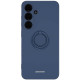 Θήκη Σιλικόνης με Μεταλλικό Μαγνητικό Ring Holder - Samsung Galaxy S24 - Spacecase Silicone Ring - Blue (5905719106706)