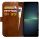 Rosso Element PU Θήκη Πορτοφόλι Sony Xperia 5 V - Brown (8719246433955)