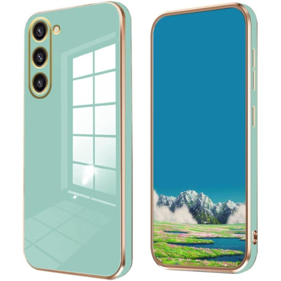 Bodycell Gold Plated - Θήκη Σιλικόνης Samsung Galaxy S23 - Mint Green (5206015069741)