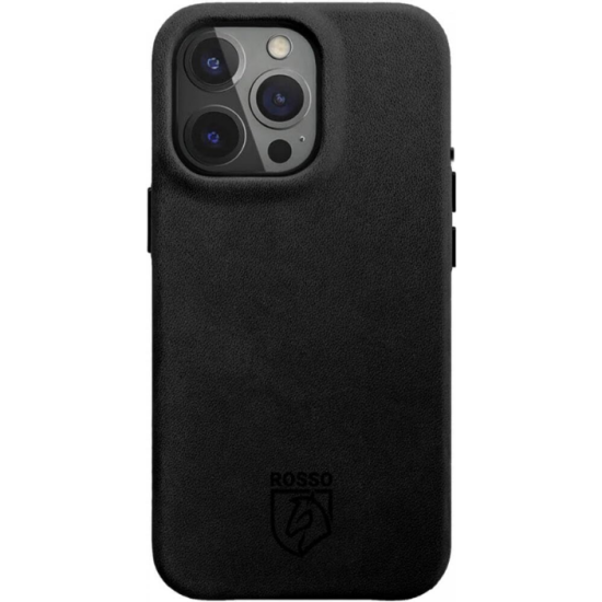 Rosso Elite Back Cover - Δερμάτινη Θήκη MagSafe - Apple iPhone 15 Pro - Black (8719246442056)