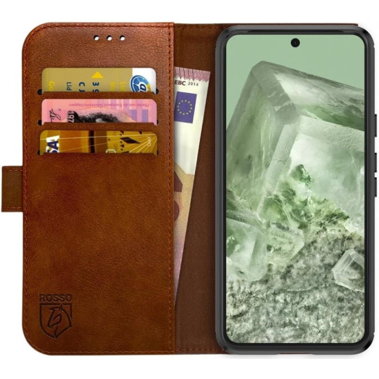 Rosso Element PU Θήκη Πορτοφόλι Google Pixel 8 - Brown (8719246390500)