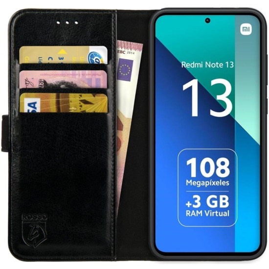 PU Θήκη Πορτοφόλι - Xiaomi Redmi Note 13 5G - Rosso Element - Black (8719246433962)