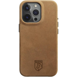 Rosso Elite Back Cover - Δερμάτινη Θήκη MagSafe - Apple iPhone 15 Pro - Light Brown (8719246442049)
