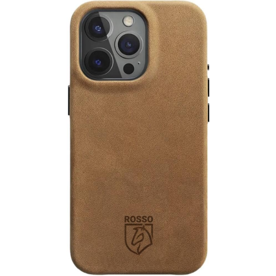 Rosso Elite Back Cover - Δερμάτινη Θήκη MagSafe - Apple iPhone 15 Pro - Light Brown (8719246442049)
