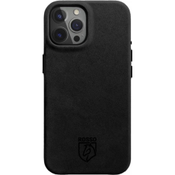 Rosso Elite Back Cover - Δερμάτινη Θήκη MagSafe - Apple iPhone 15 Pro Max - Black (8719246442025)