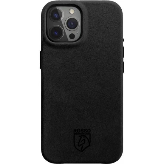 Rosso Elite Back Cover - Δερμάτινη Θήκη MagSafe - Apple iPhone 15 Pro Max - Black (8719246442025)