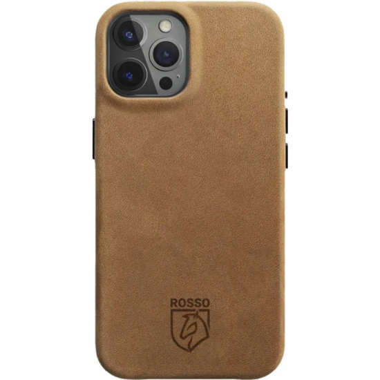 Rosso Elite Back Cover - Δερμάτινη Θήκη MagSafe - Apple iPhone 15 Pro Max - Light Brown (8719246442018)