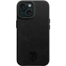 Rosso Elite Back Cover - Δερμάτινη Θήκη MagSafe - Apple iPhone 15 - Black (8719246442087)