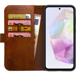 PU Θήκη Πορτοφόλι - Samsung Galaxy A35 - Rosso Element - Brown (8719246438318)