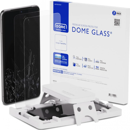 Whitestone Dome Glass - Liquid Optical Clear Adhesive & Installation Kit - Σύστημα Προστασίας Οθόνης - Google Pixel 8 Pro - 2 Τεμάχια (8809365409006)