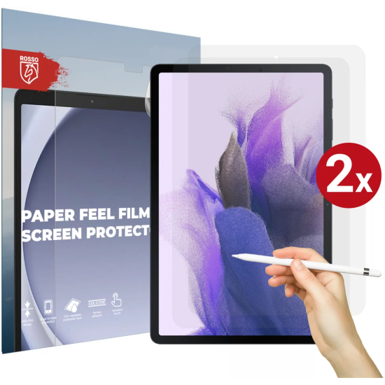 Rosso Paper Feel Film Screen Protector - Μεμβράνη Προστασίας Οθόνης - Samsung Galaxy Tab S7 FE 12.4" - 2 Τεμάχια - Clear (8719246437519)