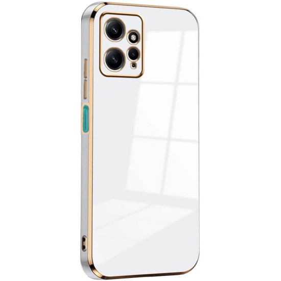 Bodycell Gold Plated - Θήκη Σιλικόνης Xiaomi Redmi Note 12 4G - White (5206015071690)