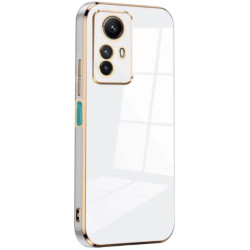 Bodycell Gold Plated - Θήκη Σιλικόνης Xiaomi Redmi Note 12S - White (5206015071850)