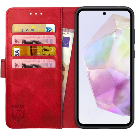 PU Θήκη Πορτοφόλι - Samsung Galaxy A35 - Rosso Element - Red (8719246438332)