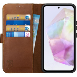 Δερμάτινη Θήκη Πορτοφόλι - Samsung Galaxy A35 - Rosso Deluxe - Brown (8719246438356)