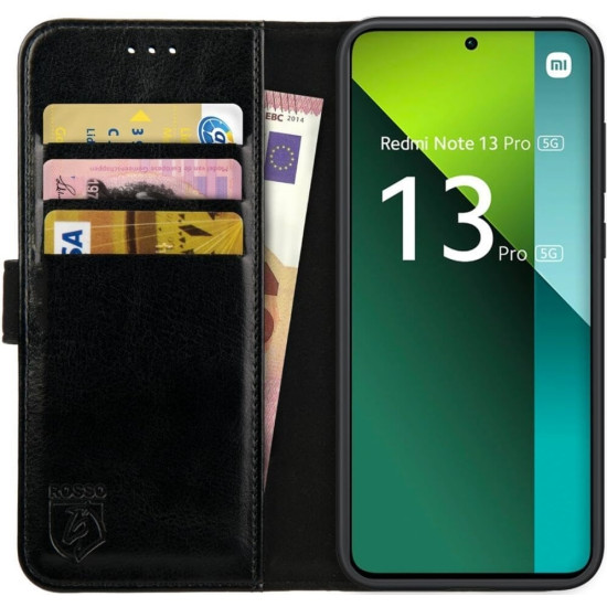 PU Θήκη Πορτοφόλι - Xiaomi Redmi Note 13 Pro 5G / Poco X6 - Rosso Element - Black (8719246433979)