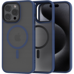 Θήκη Apple iPhone 15 Pro Max - Spacecase Hybrid MagSafe Σκληρή Ημιδιάφανη με MagSafe - Dark Blue (5905719103248)