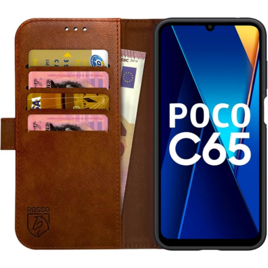 Rosso Element PU Θήκη Πορτοφόλι Xiaomi Redmi 13C 4G / Poco C65 - Brown (8719246440656)