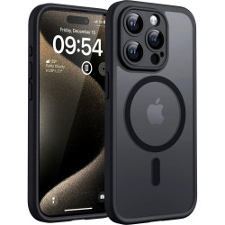 Spacecase Hybrid MagSafe - Σκληρή Ημιδιάφανη Θήκη MagSafe - Apple iPhone 15 Pro - Black (5905719103194)
