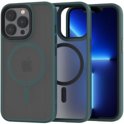 Spacecase Hybrid MagSafe - Σκληρή Ημιδιάφανη Θήκη MagSafe - Apple iPhone 13 Pro - Dark Green (5905719102876)