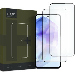 Full Face Αντιχαρακτικό Γυαλί Οθόνης - Samsung Galaxy A35 / A55 - Hofi Premium Pro+ Tempered Glass - 2 Τεμάχια - Black (5906203691845)