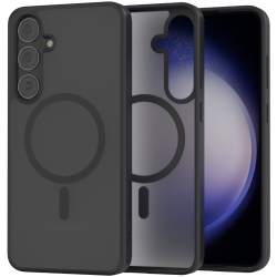 Σκληρή Ημιδιάφανη Θήκη MagSafe - Samsung Galaxy S24 Plus - Spacecase Hybrid MagSafe - Black (5905719107116)
